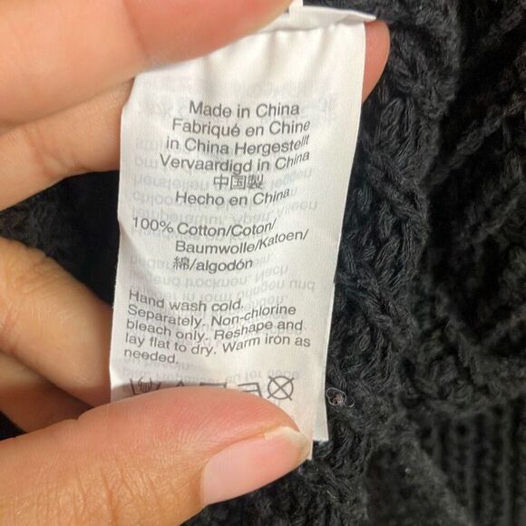 467. Madewell black knit scoop neck long sleeve sweater size small - Picture 5 of 5